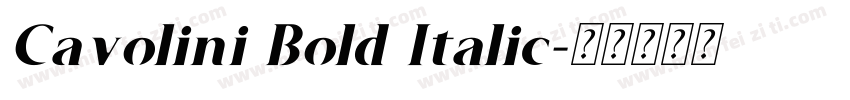 Cavolini Bold Italic字体转换